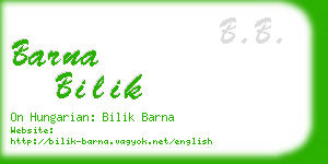 barna bilik business card